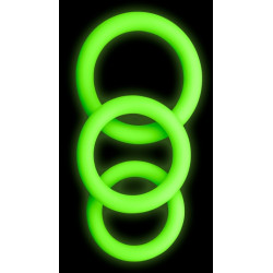 Ouch! Glow Lot de 3 cockrings phosphorescent Glow Annels 20-30mm